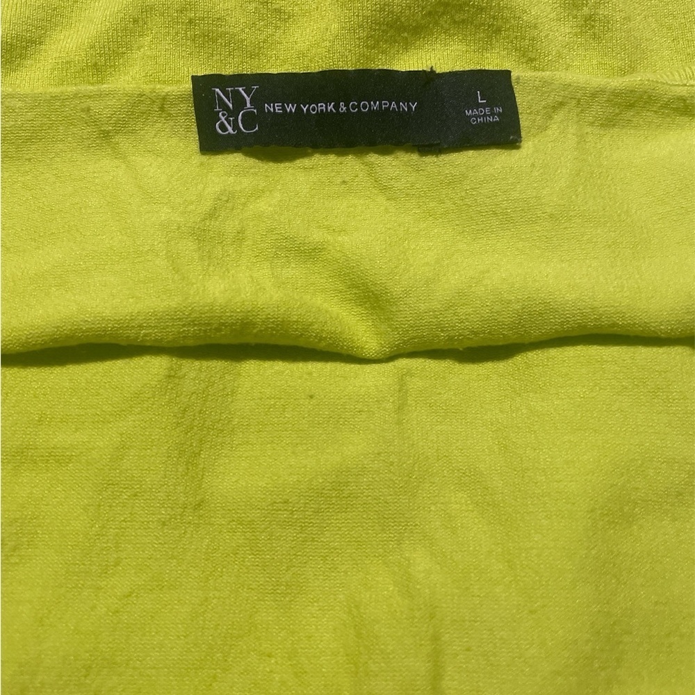 New York & Company Yellow Halter Tank Top - Picture 3 of 3